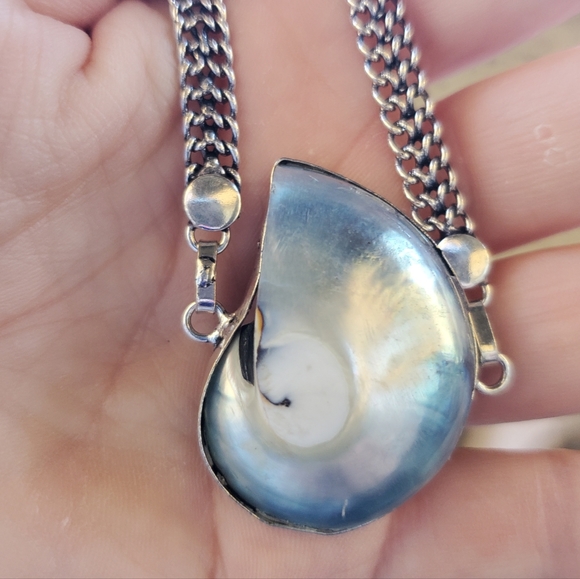 New Ammonite Fossil 925 Silver Bangle Bracelet. - Picture 12 of 16